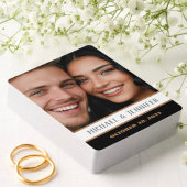 Jeu De Cartes Monogramme de couple moderne Date personnalisée No