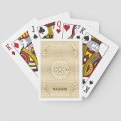 Jeu De Cartes Monogramme de crânes Motifs d'or blanc (dos)