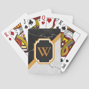 Jeu De Cartes Monogramme de marbre