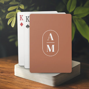 Jeu De Cartes Monogramme de pilule minimaliste moderne - Terra C