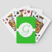 Jeu De Cartes Monogramme du cercle vert vif (dos)
