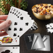 Jeu De Cartes Monogramme en acier de peau "je " (In Situ)