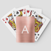Jeu De Cartes Monogramme en acier inoxydable rose Rose Rose Rose (dos)