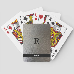 Jeu De Cartes Monogramme et nom chic de la Parties scintillant d