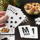 Jeu De Cartes Monogramme et nom personnalisés modernes (In Situ)