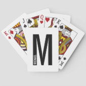 Jeu De Cartes Monogramme et nom personnalisés modernes (dos)