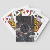 Jeu De Cartes Monogramme Fleur sauvage moderne Whimsical élégant (dos)
