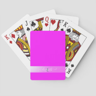 Jeu De Cartes Monogramme Fluorescent Rose