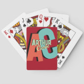 Jeu De Cartes Monogramme gras | ajouter le nom et les initiales  (dos)