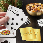 Jeu De Cartes Monogramme initial Elegant Modèle Or Personnalisé (In Situ)