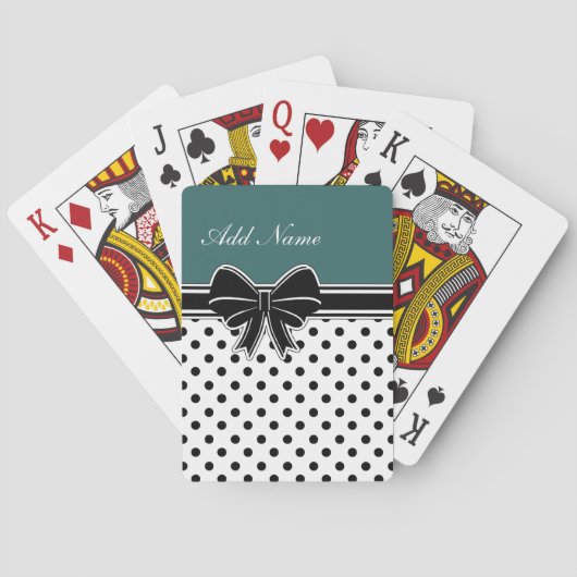 Jeu De Cartes Monogramme Lecture Cartes Avec Bow (dos)
