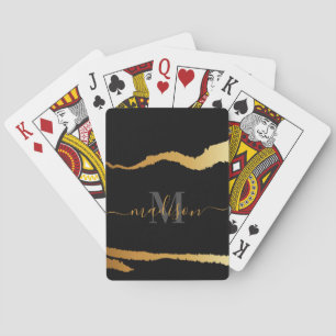 Jeu De Cartes Monogramme noir et doré