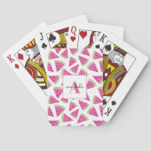 Jeu De Cartes Monogramme Pastèque Tropicale (dos)
