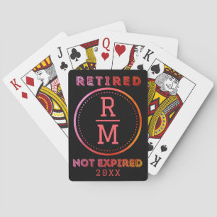 Jeu De Cartes Monogramme personnalisé Date de retrait Favoriser