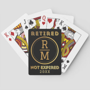 Jeu De Cartes Monogramme personnalisé Date de retrait Favoriser 