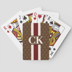 Jeu De Cartes Monogramme personnalisé   Motif concepteur
