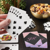 Jeu De Cartes Monogramme rose et noir (In Situ)