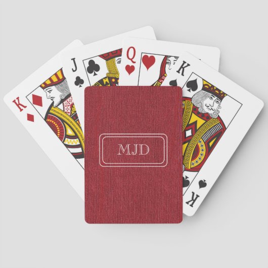 Jeu De Cartes Monogramme, Ruby Red Denim Print (dos)