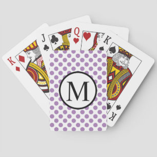 Jeu De Cartes Monogramme simple avec Pois de lavande