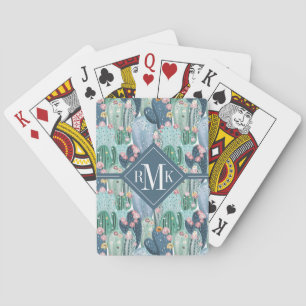 Jeu De Cartes Monogramme Soft Patel Cactus Motif
