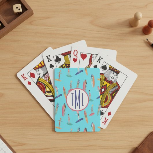 Jeu De Cartes Monogramme Surfeuse