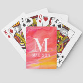 Jeu De Cartes Monogramme tendance moderne fille chic Abstrait él (dos)