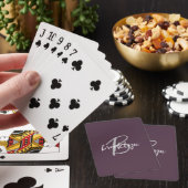 Jeu De Cartes Monogramme tendance violet gris blanc écriture scr (In Situ)