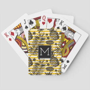 Jeu De Cartes Monogramme tiré par la main des ananas  