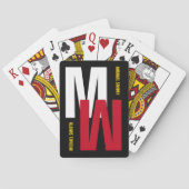 Jeu De Cartes monogramme / typographie / votre propre nom (dos)