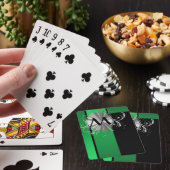 Jeu De Cartes Monogramme vert noir et argent (In Situ)