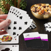 Jeu De Cartes Monogramme violet classique Jouer des cartes (In Situ)