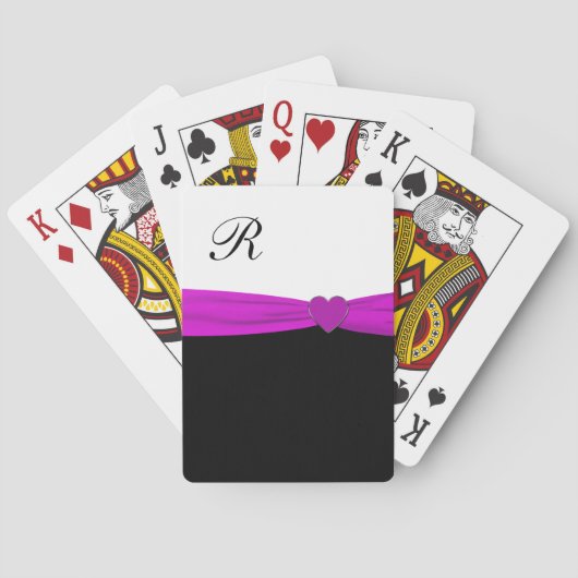 Jeu De Cartes Monogramme violet classique Jouer des cartes (dos)