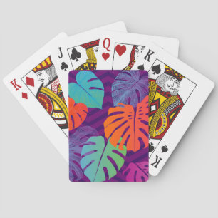Jeu De Cartes Monstera Deliciosa : Tropical Line Art.