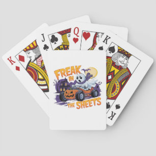 JEU DE CARTES MONSTRE D'HALLOWEEN DANS LE DRAP DE LIT