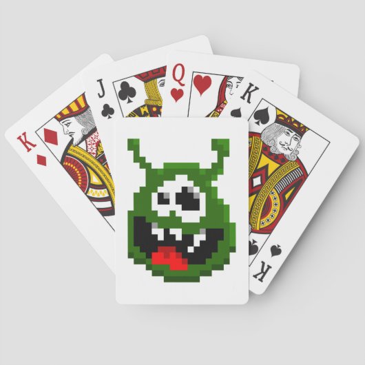Jeu De Cartes Monstre Vert - Pixel Art (dos)