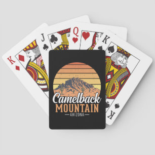 Jeu De Cartes Montagne Retro Camelback Arizona Désert Voyage