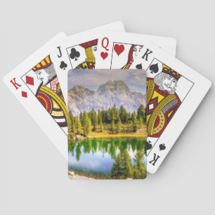 Jeu De Cartes Montagnes Dolomites et Lac paysage exceptionnel