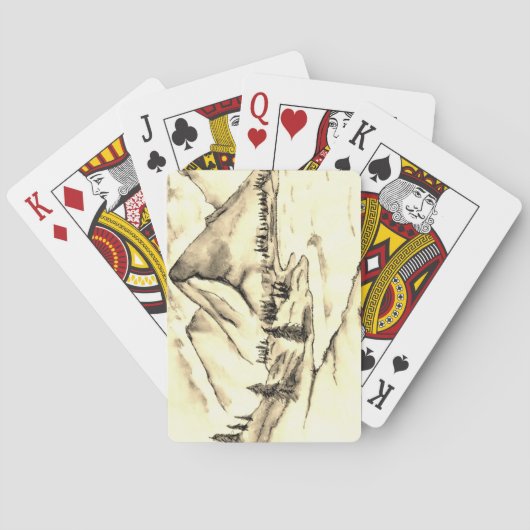 Jeu De Cartes Montagnes Jouer Cartes (dos)