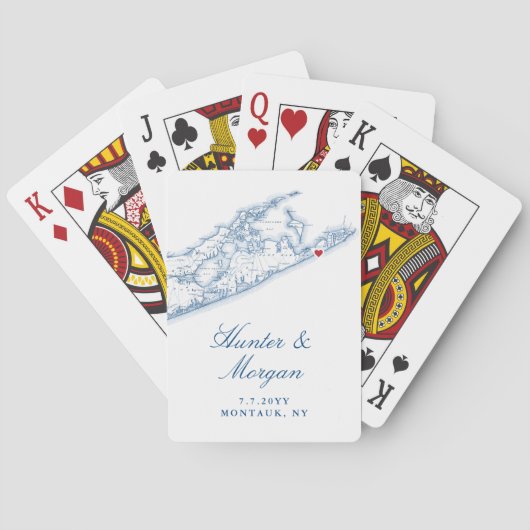 Jeu De Cartes Montauk Hamptons Destination Mariage Faveur (dos)
