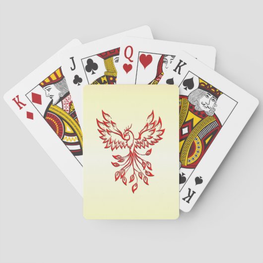 Jeu De Cartes Montées rouges de Phoenix (dos)