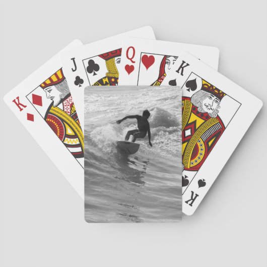 Jeu De Cartes Monter En Niveaux De Gris De Vague (dos)