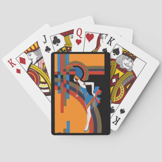 Jeu De Cartes Montreuse Art Déco – Géométrique Vintage (dos)