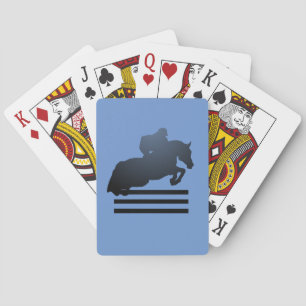 Jeu De Cartes Montrez le cavalier qui franchit un obstacle.