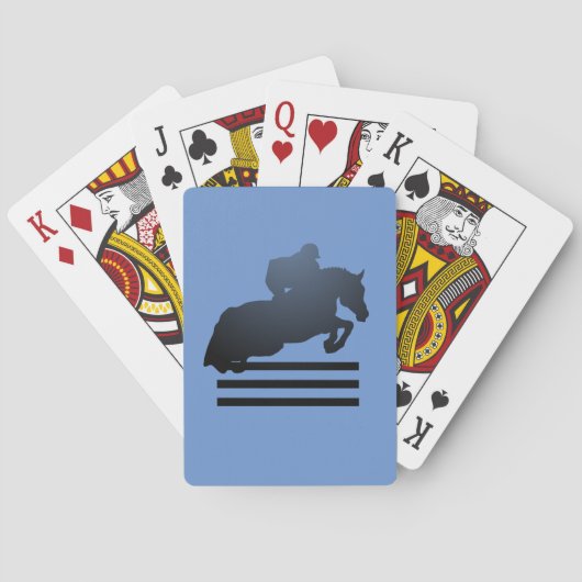 Jeu De Cartes Montrez le cavalier qui franchit un obstacle. (dos)