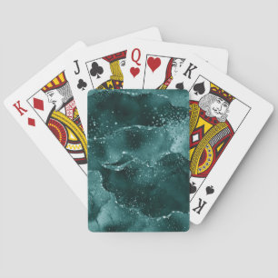 Jeu De Cartes Moody Agate Turquoise Vert Malachite Riche Joyau