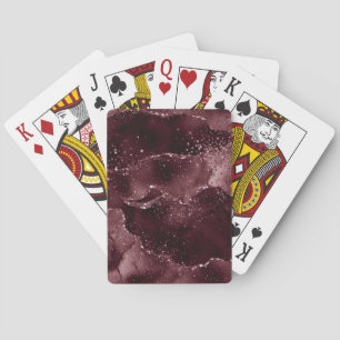 Jeu De Cartes Moody Agate Vin Bordeaux Sangria Merlot Maroon