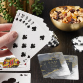 Jeu De Cartes Moody Ink Charcoal Gold Abstrait ID988 (In Situ)