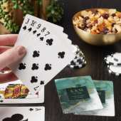 Jeu De Cartes Moody Ink Emerald Gold ID Abstrait988 (In Situ)