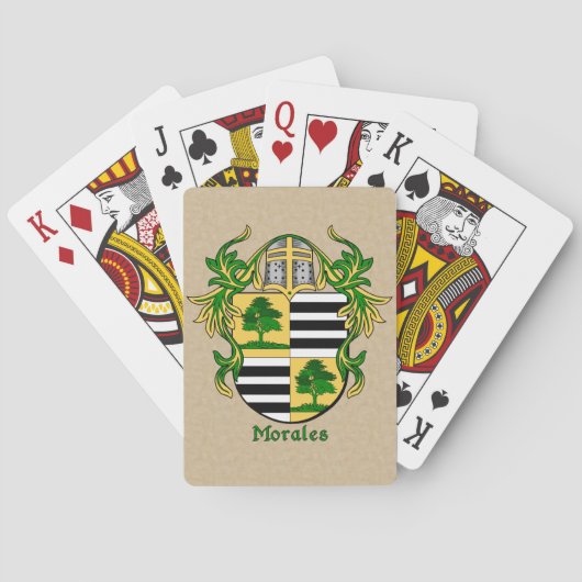Jeu De Cartes Morales Bouclier héraldique avec manteau (dos)