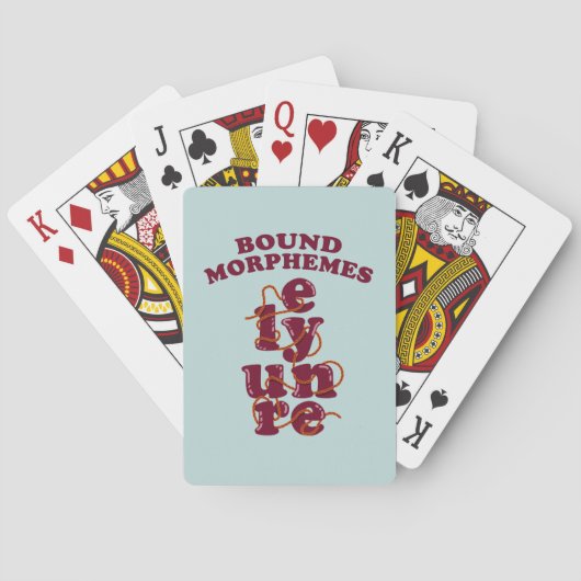 Jeu De Cartes Morphèmes liés Phonique enseignement anglais (dos)